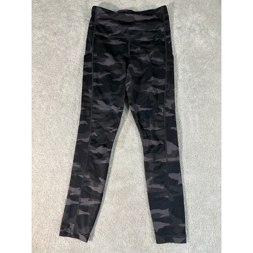ATHLETA Ultimate Camo 7/8 Tight Leggings With Pockets Black/Gray Size XS